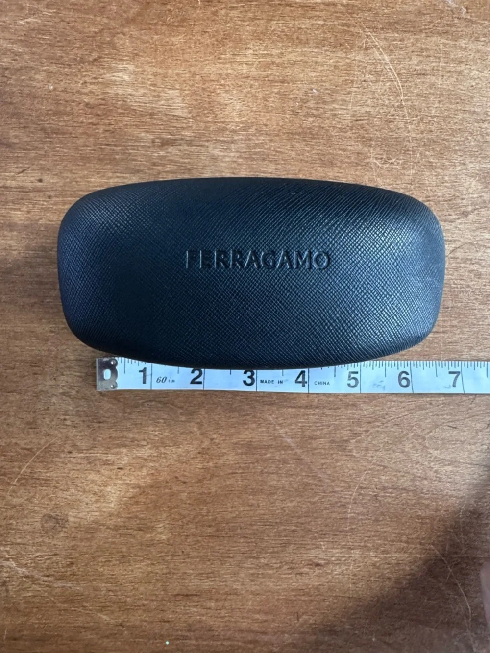Salvatore Ferragamo Black Textured Eyewear Hard Shell Case